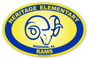 Heritage Elementary School Car Magnet